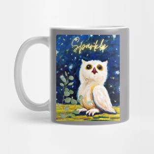 Mesmerizing Owl Artwork - A Starry Night's Guardian Mug